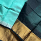 Pattu Nool Edit | Kanchi Silkcotton saree - Pastel Teal Pista