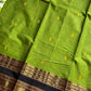 Vintage Loom Edit | Green & Black Kanchi Cotton Saree