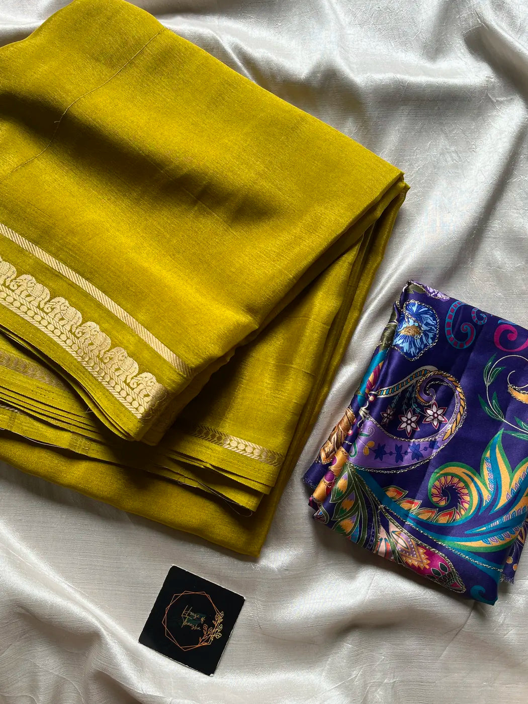 Semi Mysore Silk Saree – Yellow