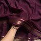 Semi Mysore Silk Saree – Wine Burgundy