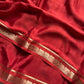 Semi Mysore Silk Saree – Copper Red