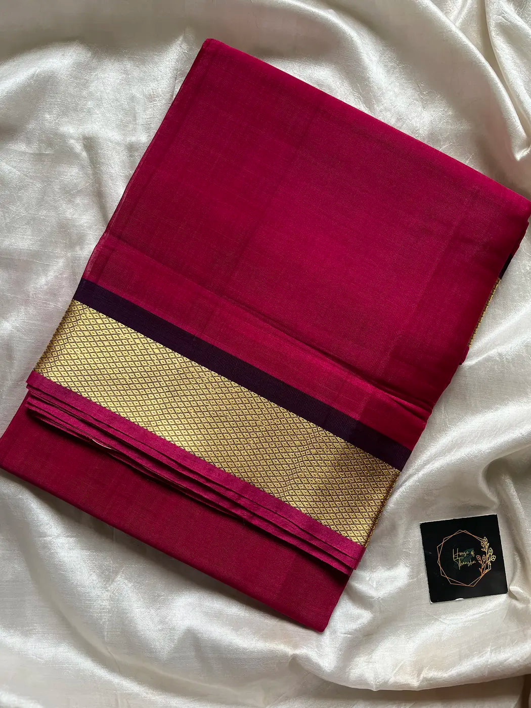 Devendra Saree – Rani Pink | Handloom Art silk