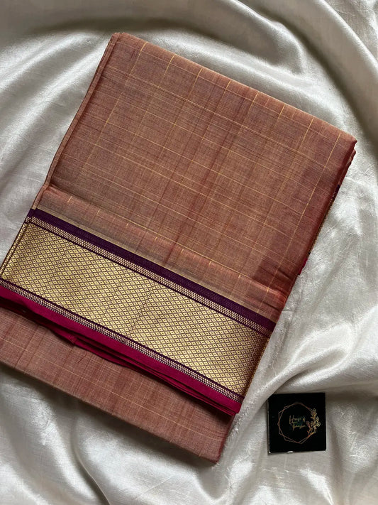 Devendra Saree – Copper Blush | Handloom Art silk