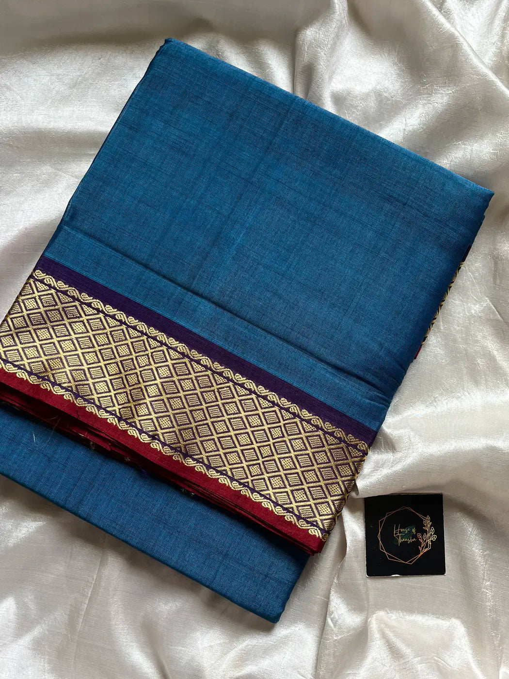 Devendra Saree – Blue | Handloom Art silk