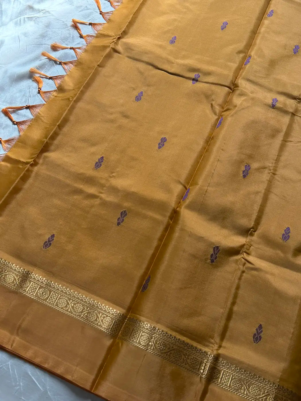 Vegan Silks | Chinnalampattu Saree – Champagne Beige