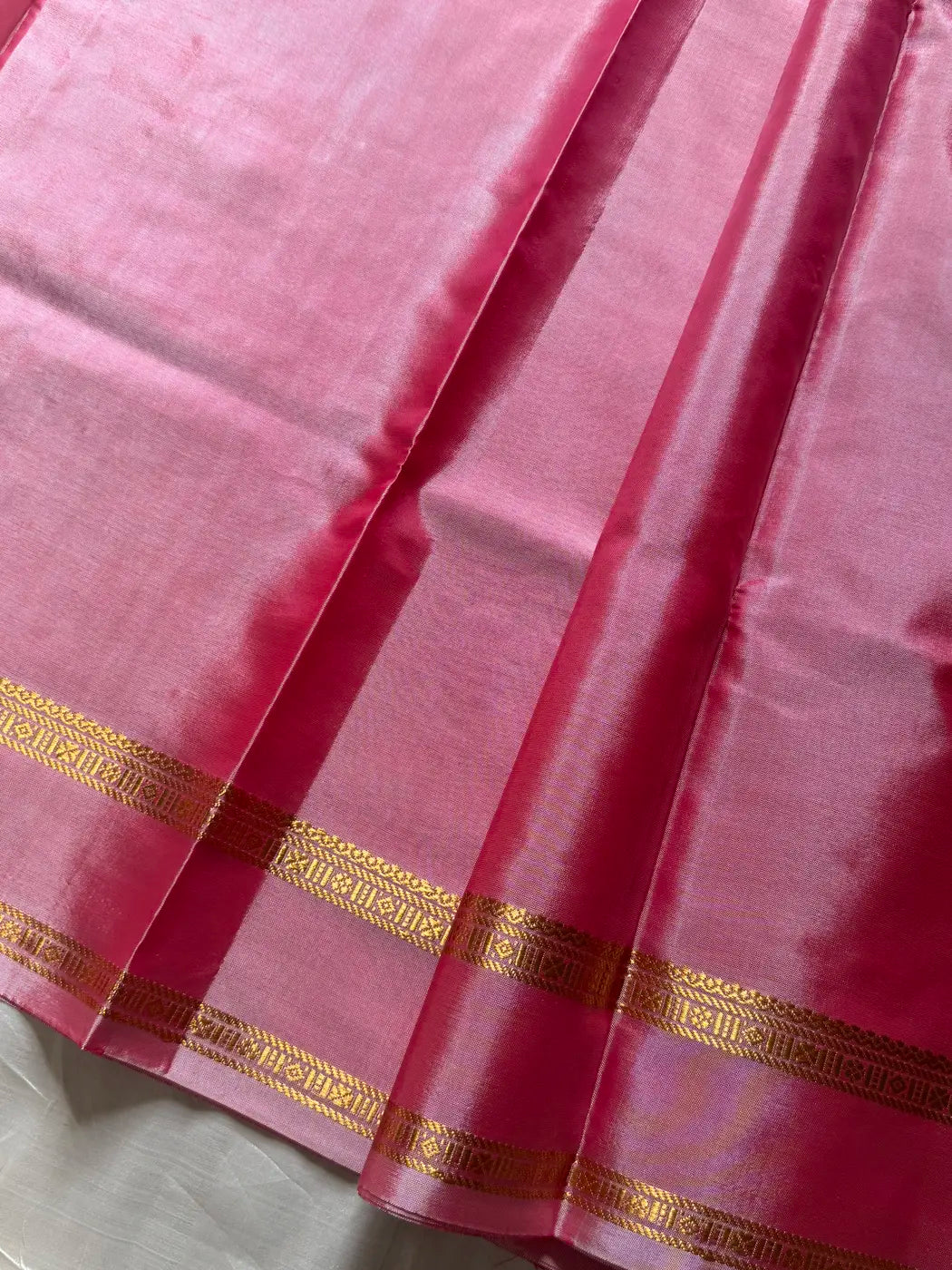 Vegan Silks | Chinnalampattu Saree – Pastel Pink
