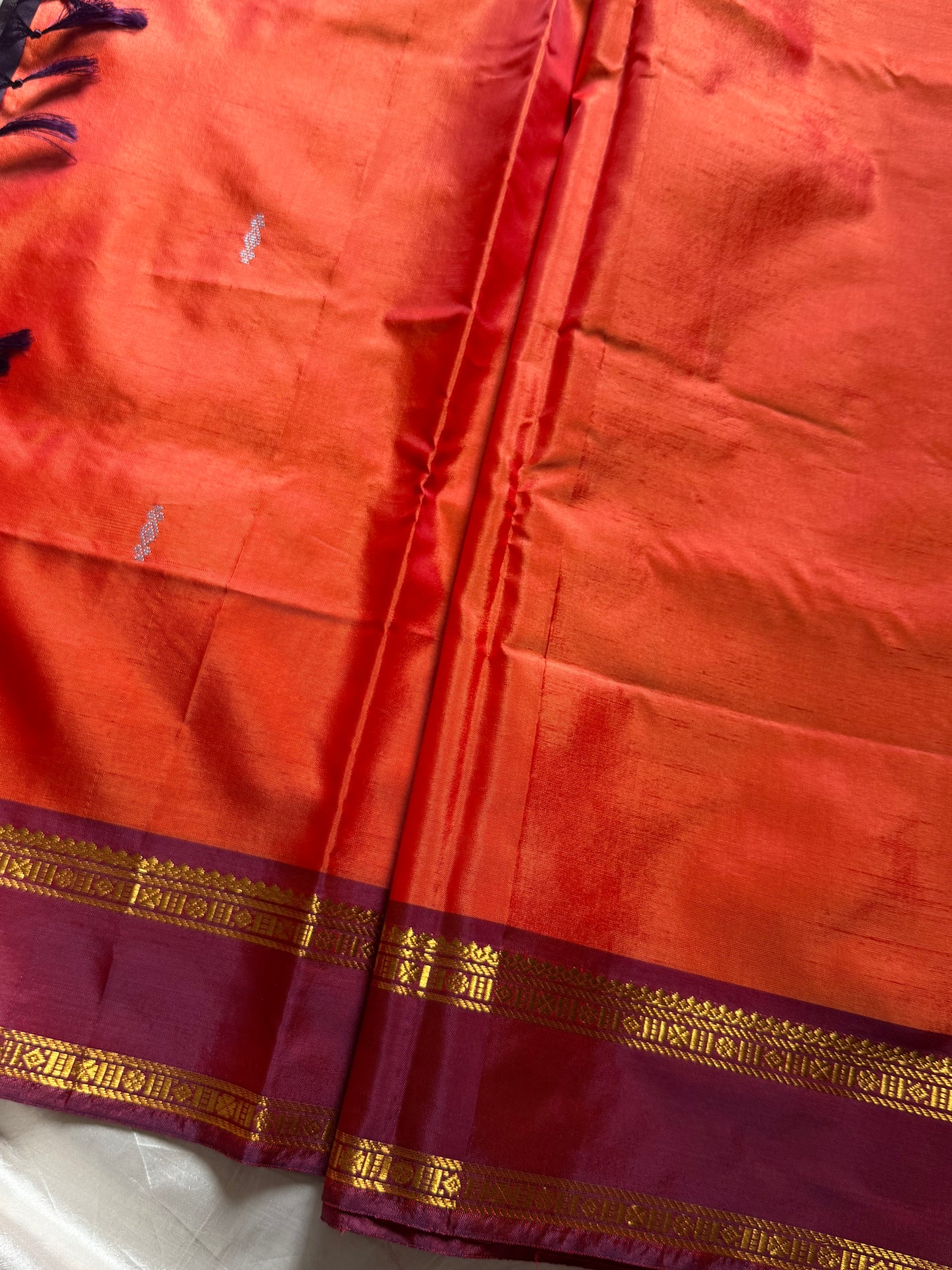 Vegan Silks | Chinnalampattu Saree – Orange