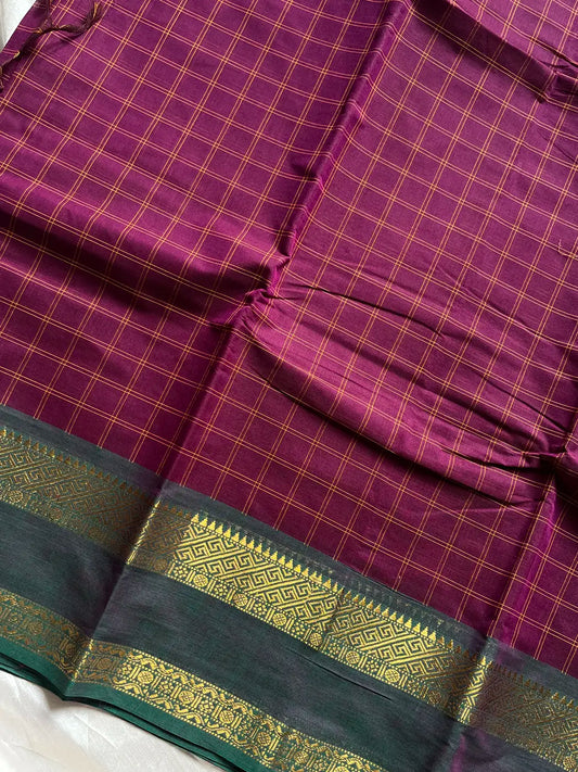 Kattam Edit – Magenta Pink Checked Chettinadu Cotton