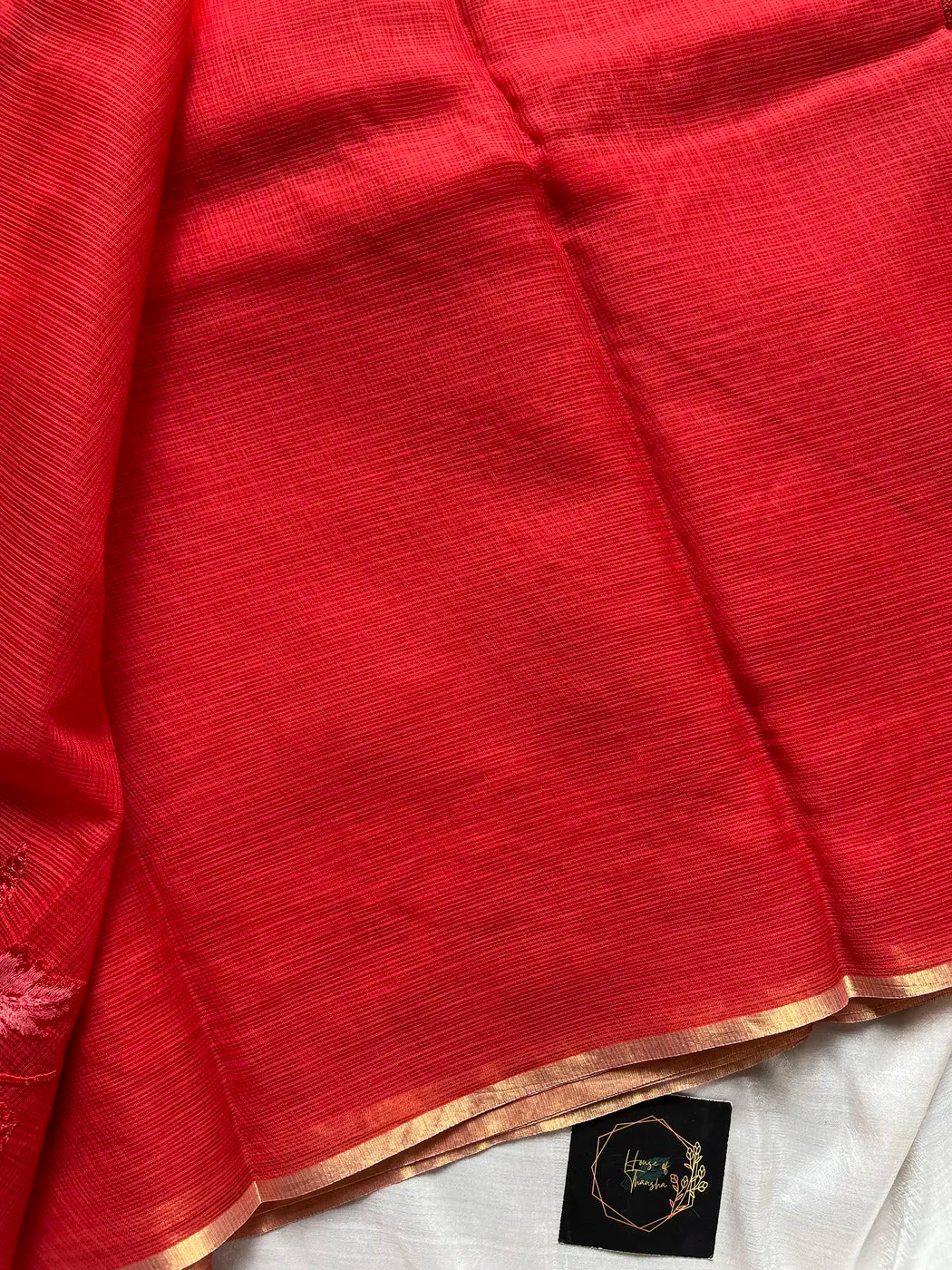 Kota Silk Cotton Saree - Red