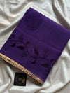 Kota Silk Cotton Saree - Purple
