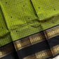 Kattam Edit – Green & Black Checked Chettinadu Cotton Saree