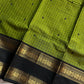 Kattam Edit – Green & Black Checked Chettinadu Cotton Saree