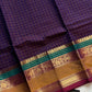 Kattam Edit – Purple Checked Chettinadu Cotton Saree