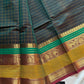 Kattam Edit – Bottle Green Checked Chettinadu Cotton Saree