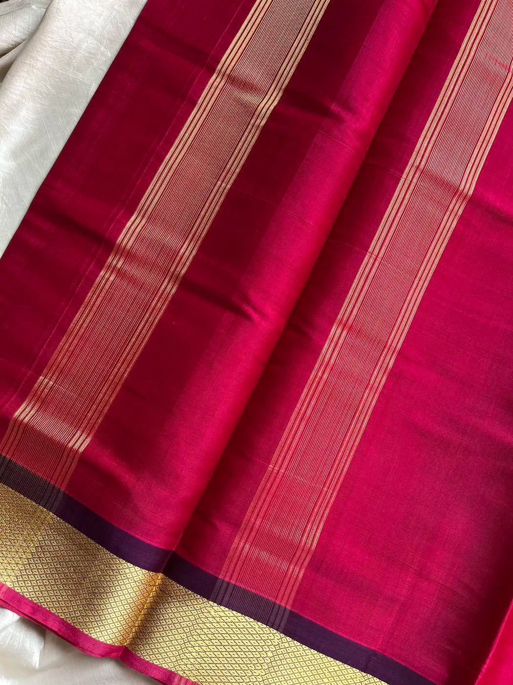 Devendra Saree – Rani Pink | Handloom Art silk