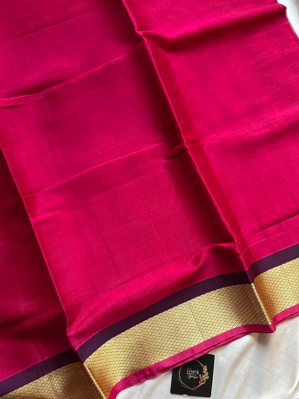 Devendra Saree – Rani Pink | Handloom Art silk
