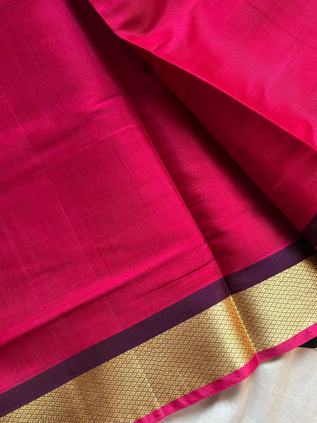 Devendra Saree – Rani Pink | Handloom Art silk