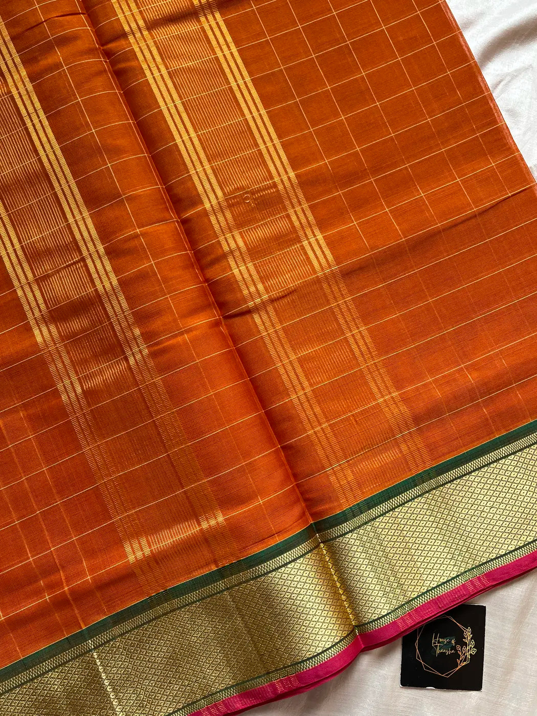 Devendra Saree – Burnt orange | Handloom Art silk