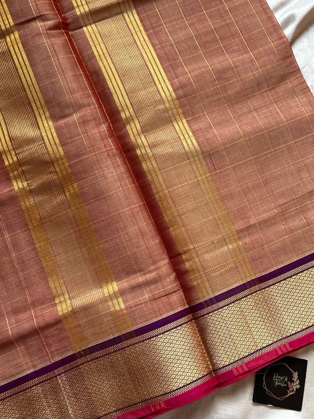 Devendra Saree – Copper Blush | Handloom Art silk