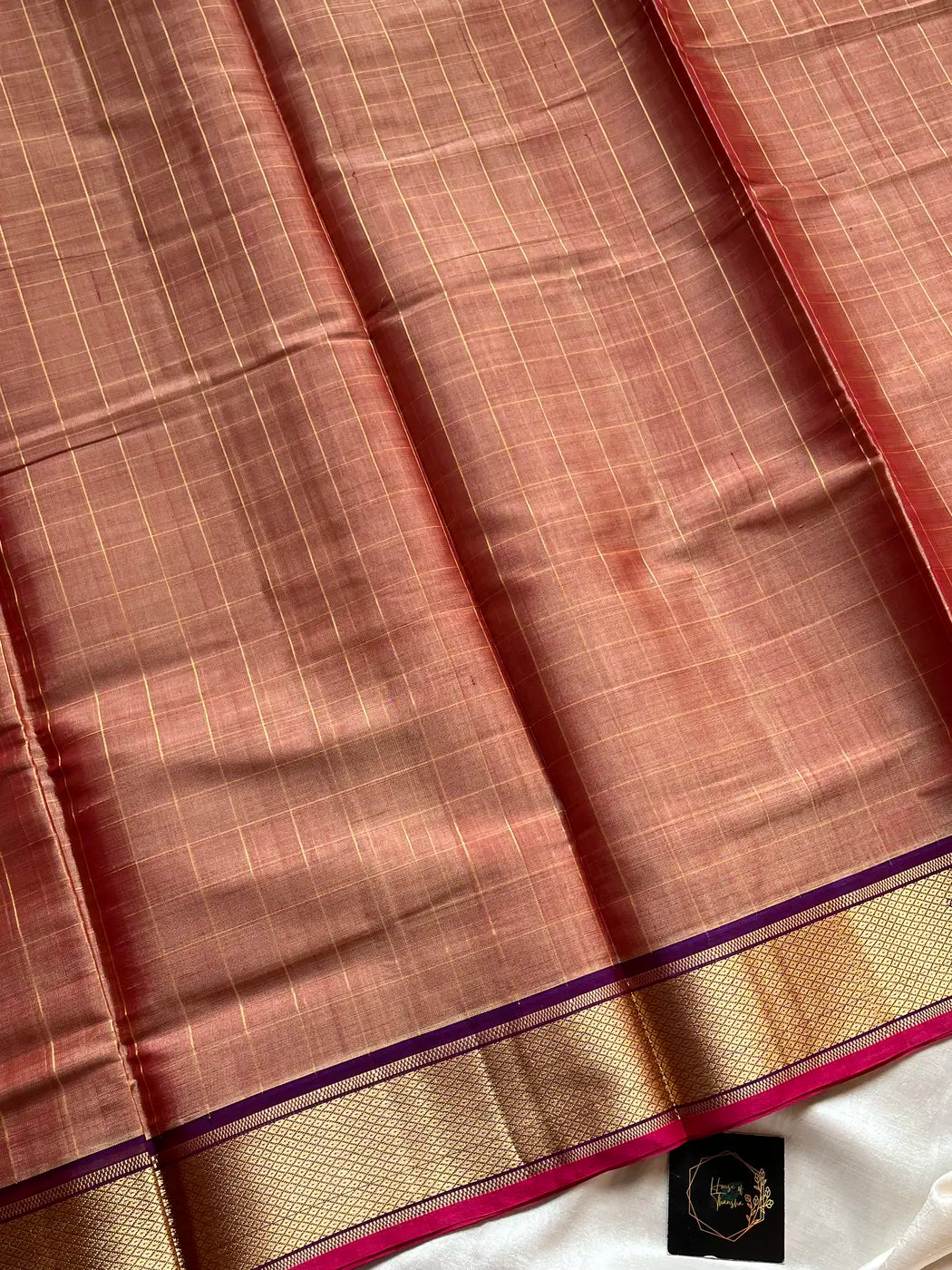 Devendra Saree – Copper Blush | Handloom Art silk