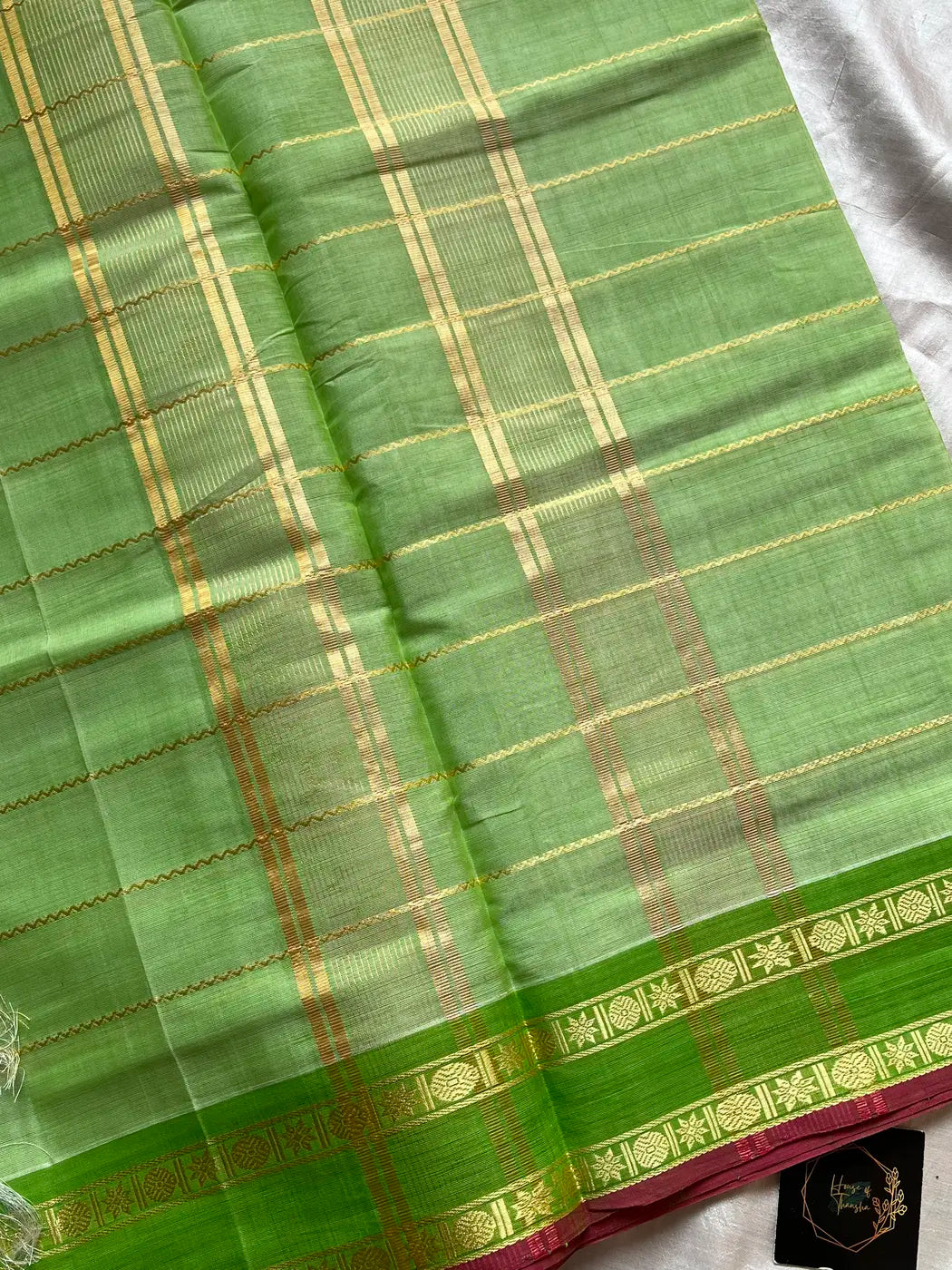 Devendra Saree – Green | Handloom Art silk