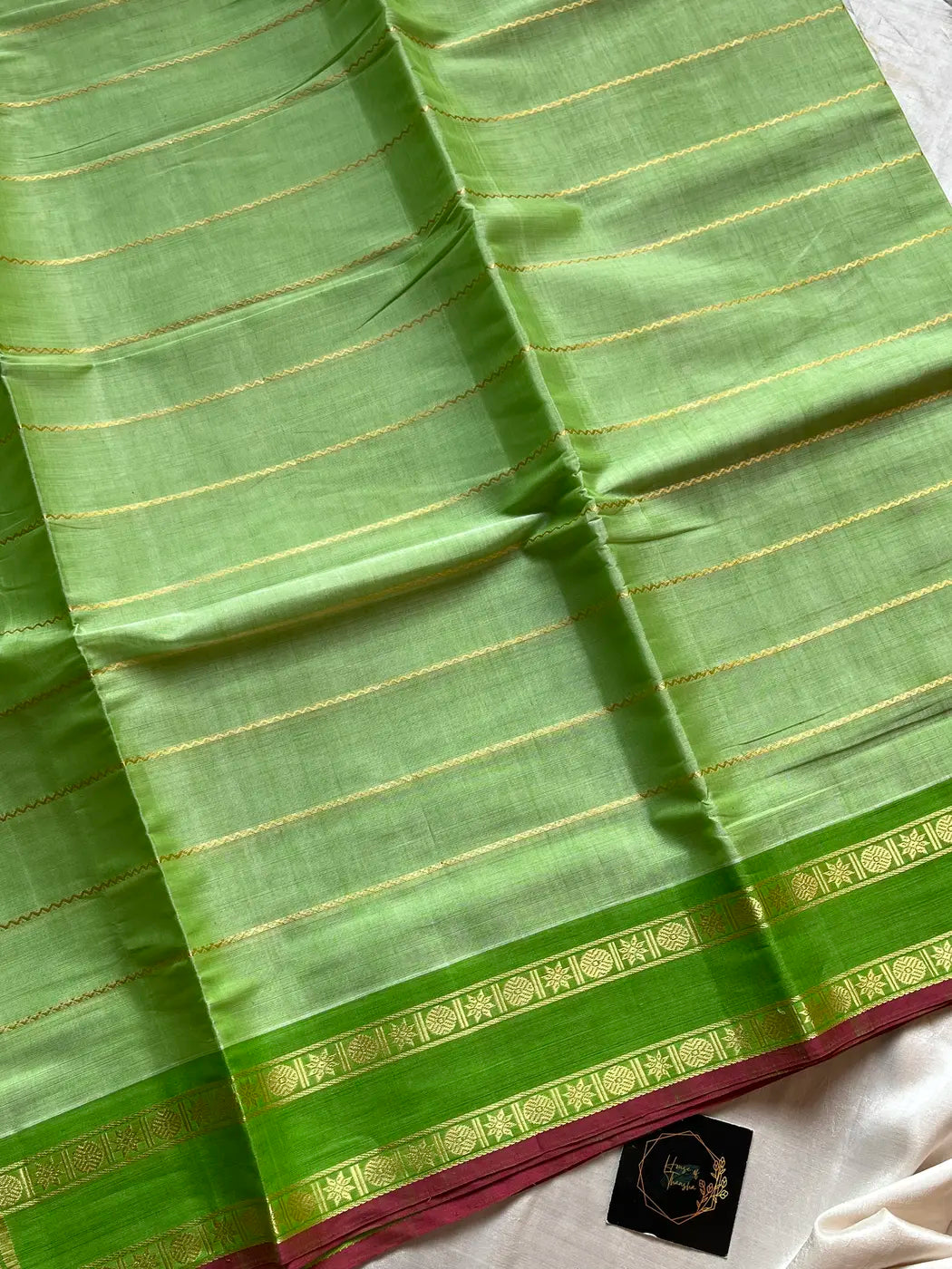 Devendra Saree – Green | Handloom Art silk