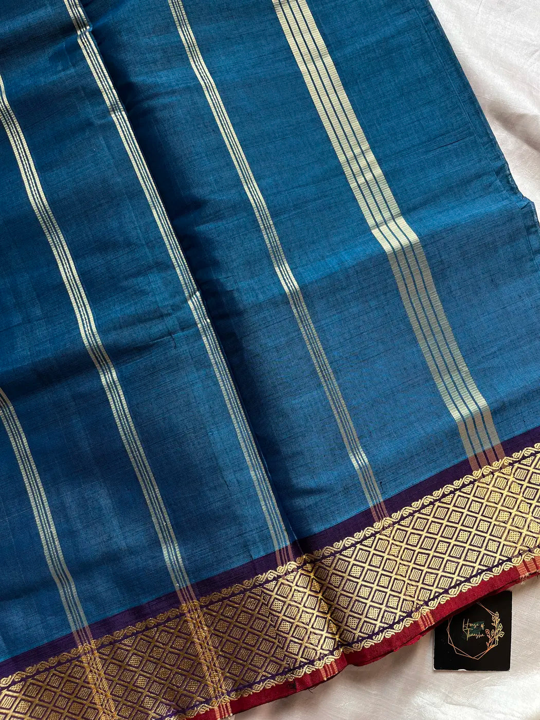 Devendra Saree – Blue | Handloom Art silk