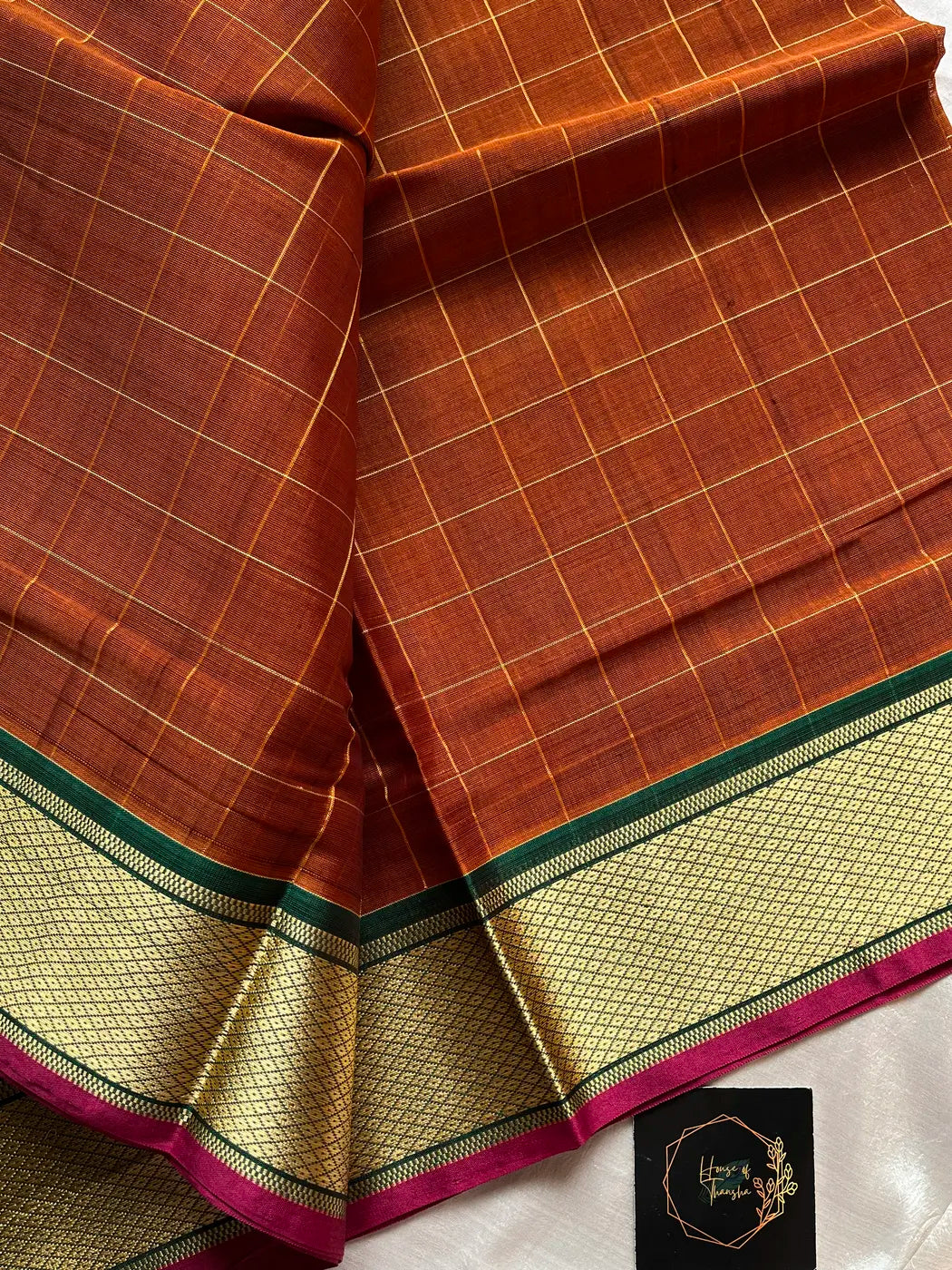 Devendra Saree – Rust | Handloom Art silk