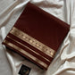 Semi Mysore Silk Saree – Coffee brown