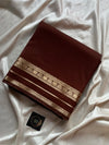 Semi Mysore Silk Saree – Coffee brown
