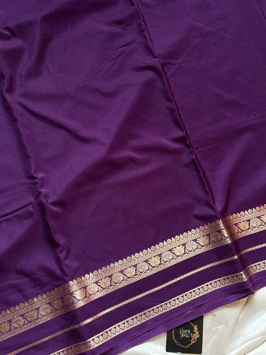 Semi Mysore Silk Saree – Violet