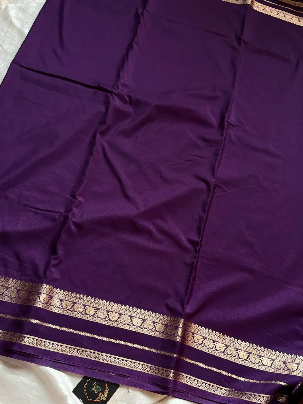 Semi Mysore Silk Saree – Violet