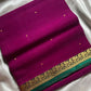 Vegan Silk Saree – Magenta & Green Handloom Art Silk
