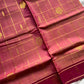 Vegan Weaves – Pink Checked Handloom Art Silk Saree