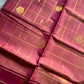 Vegan Weaves – Pink Checked Handloom Art Silk Saree