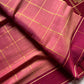 Vegan Weaves – Pink Checked Handloom Art Silk Saree