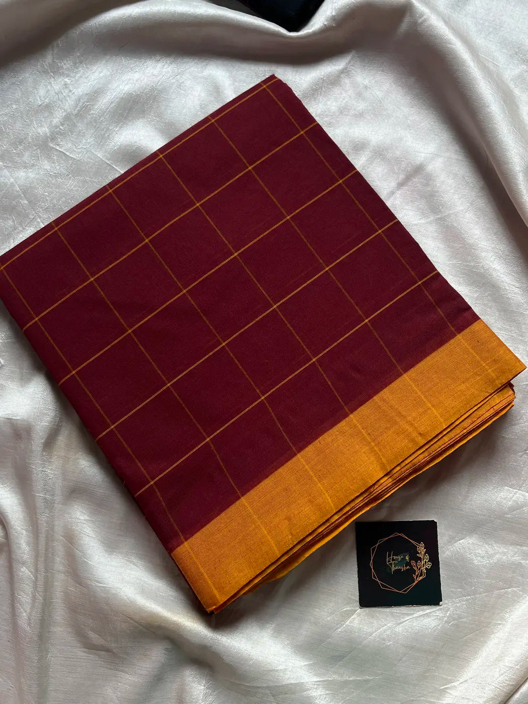 Chettinadu Cotton Saree –  Maroon