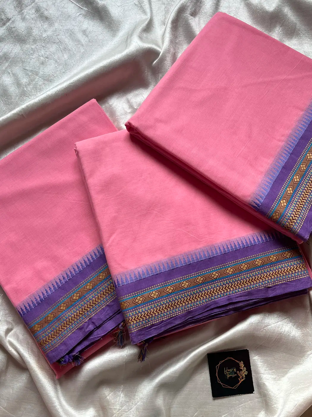 Chettinadu Cotton Saree –  Rose Pink