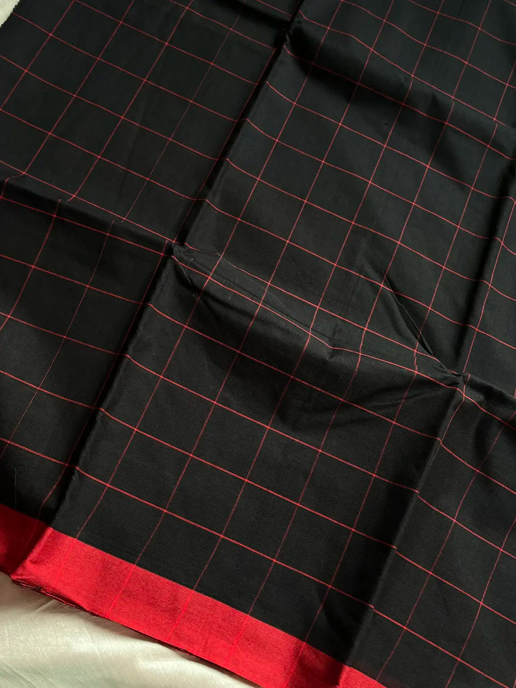 Chettinadu Cotton Saree –  Black