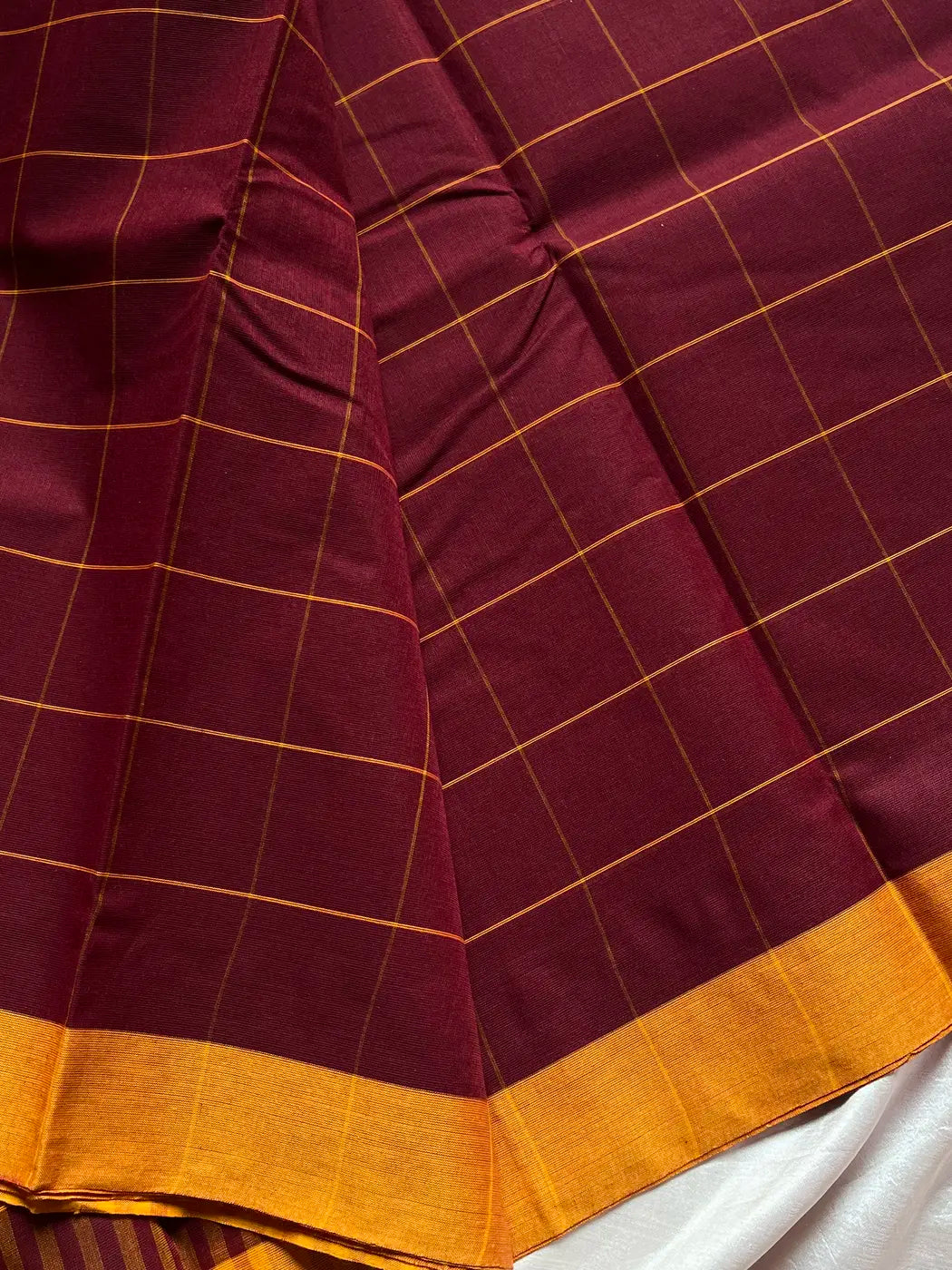 Chettinadu Cotton Saree –  Maroon