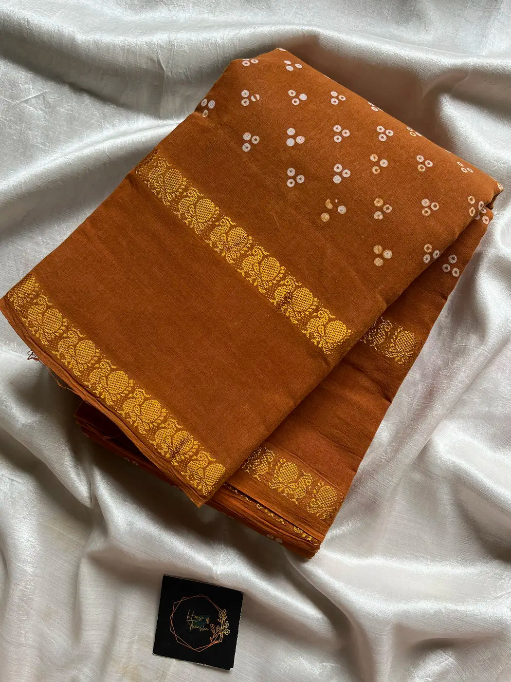 Madurai Sungudi Cotton - Mustard