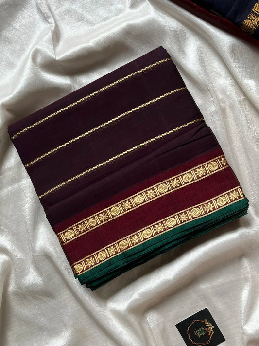 Devendra Saree – Coffee Brown | Madisar 10.5 Yards