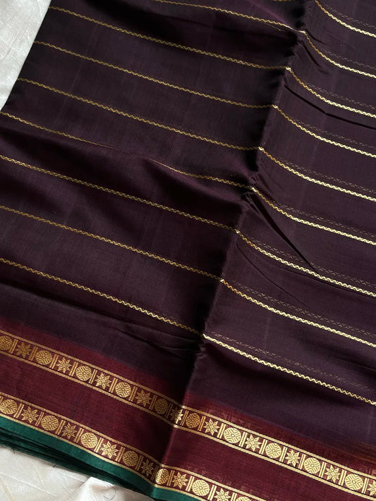 Devendra Saree – Coffee Brown | Madisar 10.5 Yards