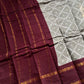 Madurai Sungudi Cotton - Grey & Maroon