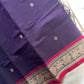 Dusky Petal – Pure Kanchi cotton saree in violet with pink thread-woven border and motifs, by House of Thansha.