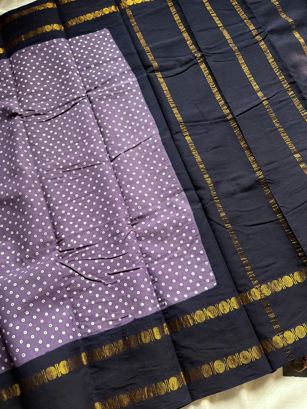 Madurai Sungudi Cotton - Purple