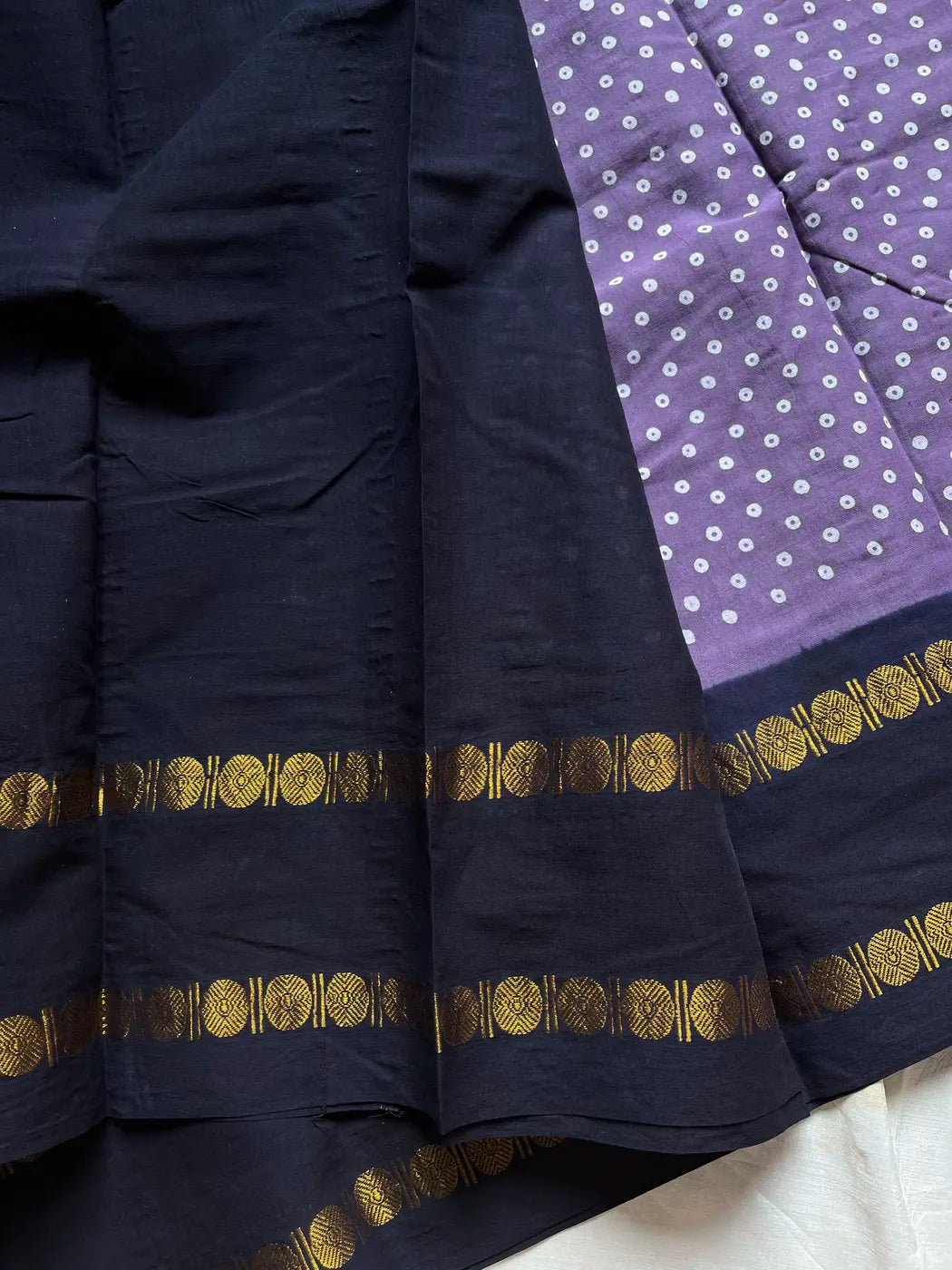 Madurai Sungudi Cotton - Purple