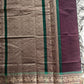 Coffee brown Kanchi cotton saree with dark green border and thread-woven pallu – House of Thansha