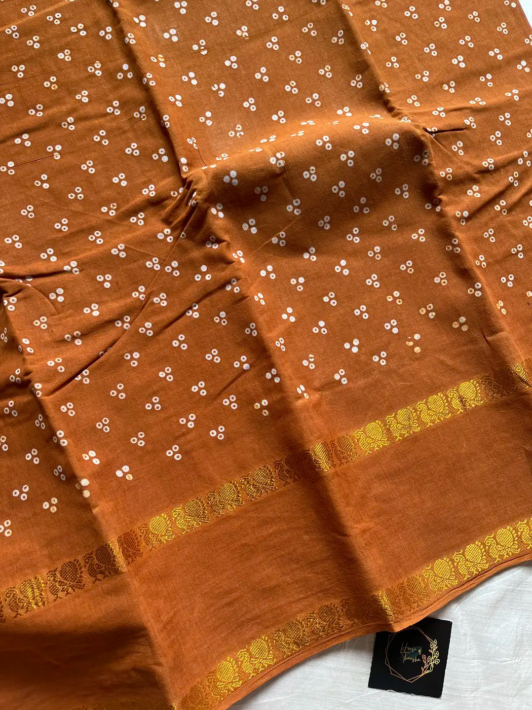 Madurai Sungudi Cotton - Mustard