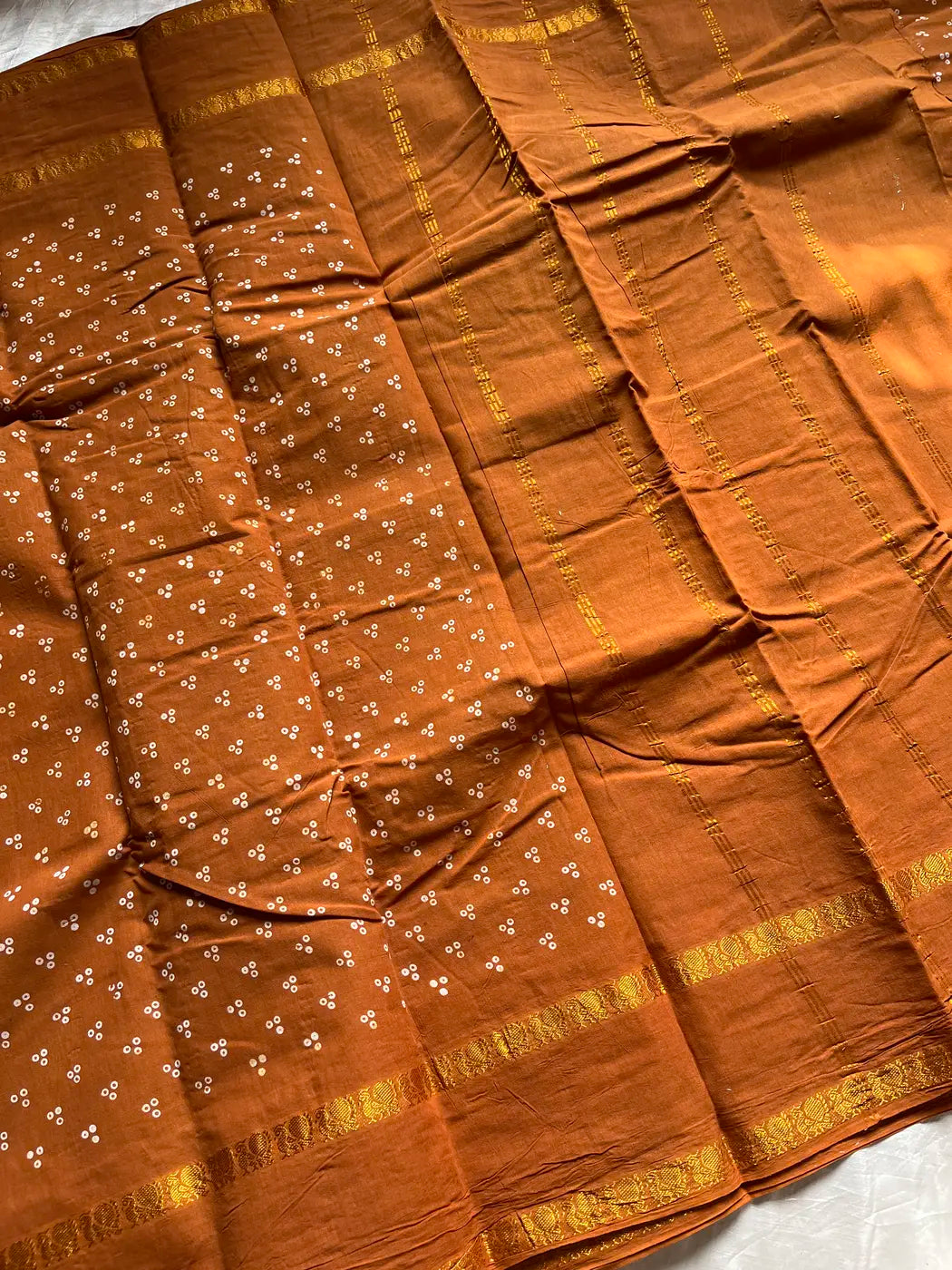 Madurai Sungudi Cotton - Mustard